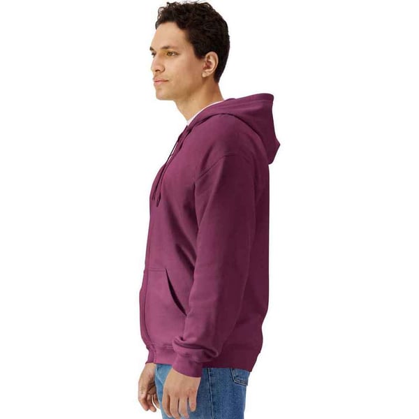 Gildan Mens Softstyle Fleece Midweight Full Zip Hoodie