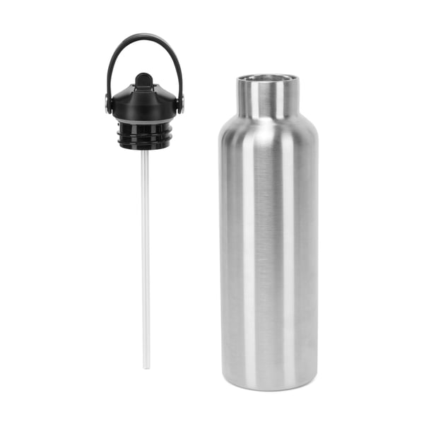 TriDri Plain Flip Up Straw Water Bottle