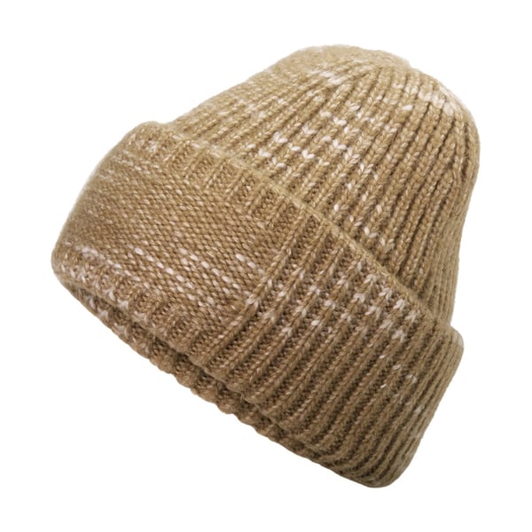 Beechfield Chunky Stickad Mössa med Vändbar Patch