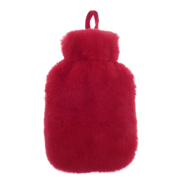 Ribbon Super Luxury Faux Fur Hot Water Bottle And Cover