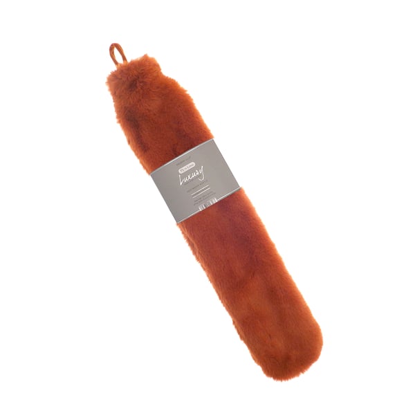 Ribbon Super Luxury Long Faux Fur Hot Water Bottle And Cover