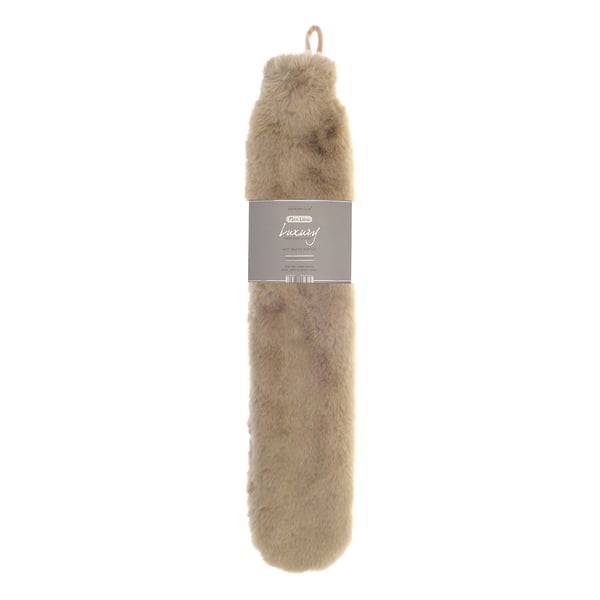 Ribbon Super Luxury Long Faux Fur Hot Water Bottle And Cover