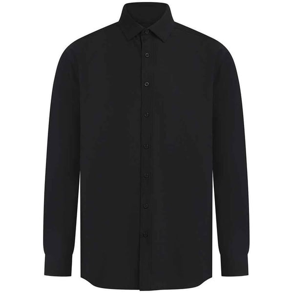 Henbury Womens/Ladies Cotton Feel CoolPlus Long-Sleeved Shirt
