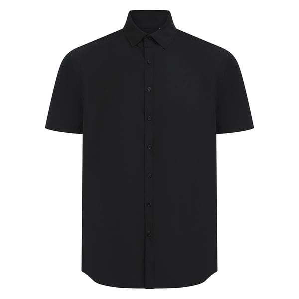 Henbury Mens Cotton Feel CoolPlus Short-Sleeved Shirt