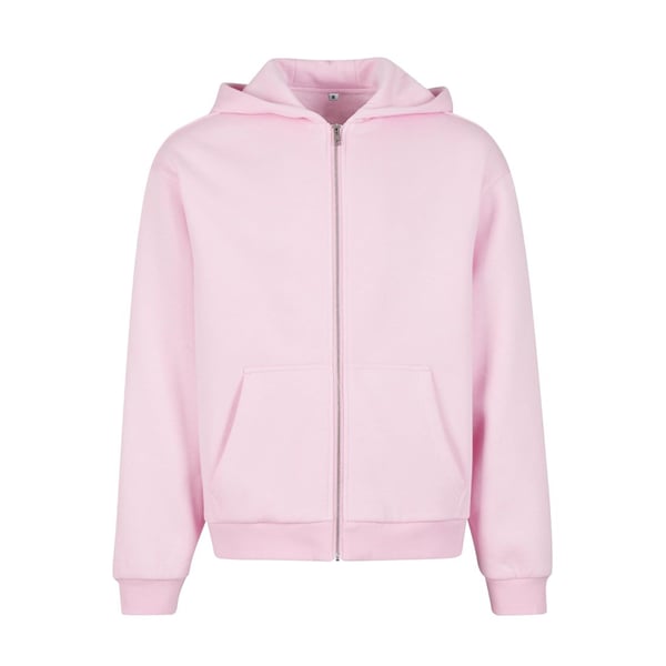 Build Your Brand Unisex Adult Fluffy Full Zip Hoodie