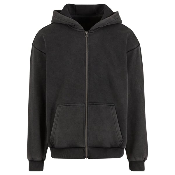 Build Your Brand Herr Vintage Heavy Full Zip Hoodie