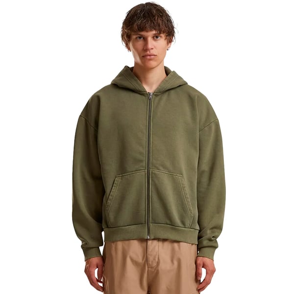 Build Your Brand Miesten Vintage Heavy Full Zip Huppari