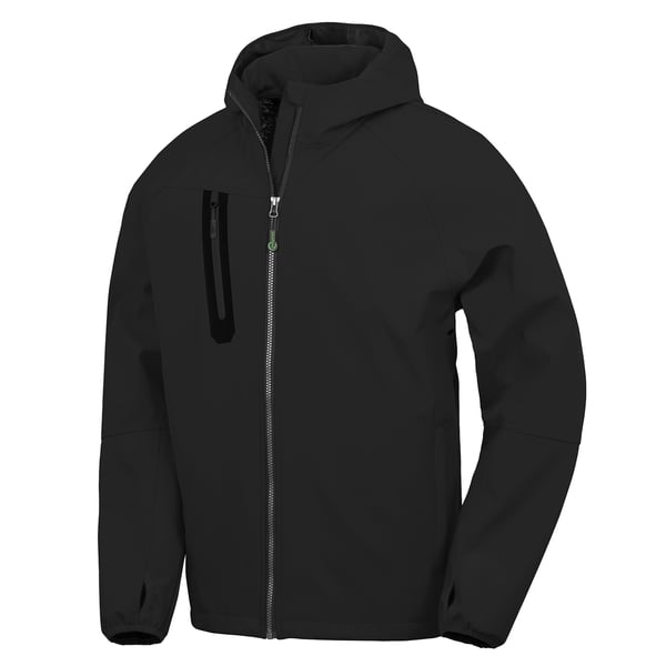 Result Genuine Recycled Mens 3 Layer Hooded Soft Shell Jacket