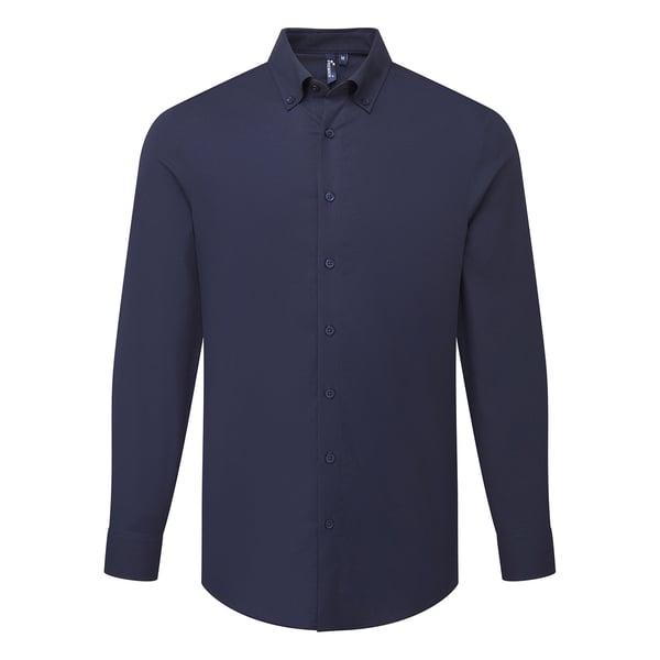 Premier Mens Supreme Oxford Long-Sleeved Formal Shirt