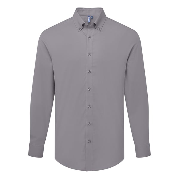 Premier Mens Supreme Oxford Long-Sleeved Formal Shirt