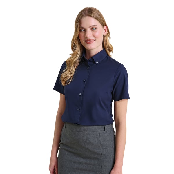 Premier Womens/Ladies Supreme Oxford Short-Sleeved Formal Shirt