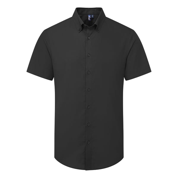 Premier Mens Supreme Oxford Short-Sleeved Formal Shirt