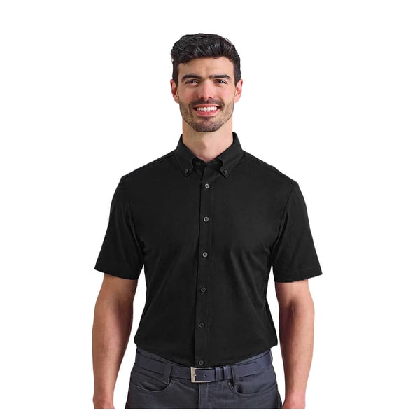 Premier Mens Supreme Oxford Short-Sleeved Formal Shirt