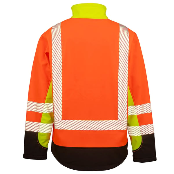 Result Genuine Recycled Mens 3 Tone 3 Layer Safety Soft Shell Jacket