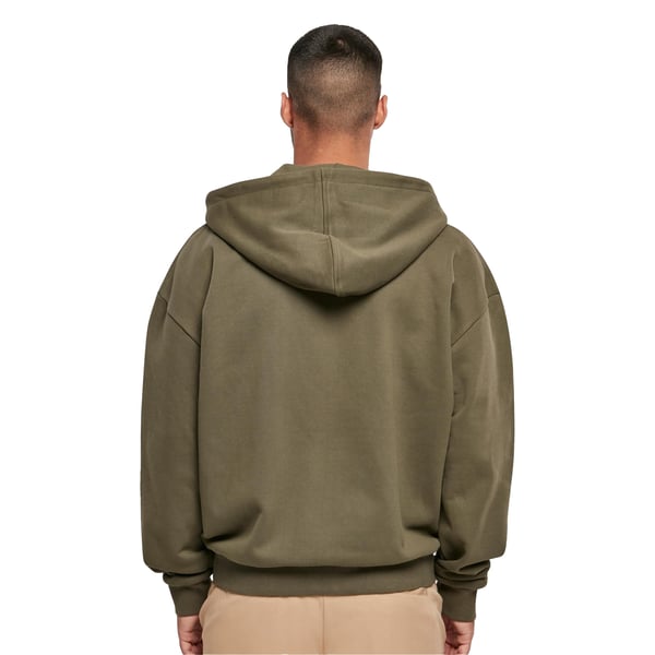 Build Your Brand Miesten Vintage Heavyweight Full Zip -huppari