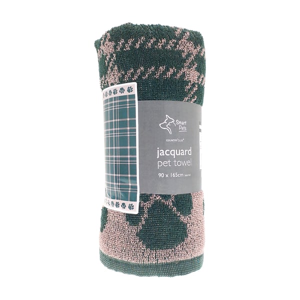 H&L Ruudullinen Jacquard-koiranpyyhe