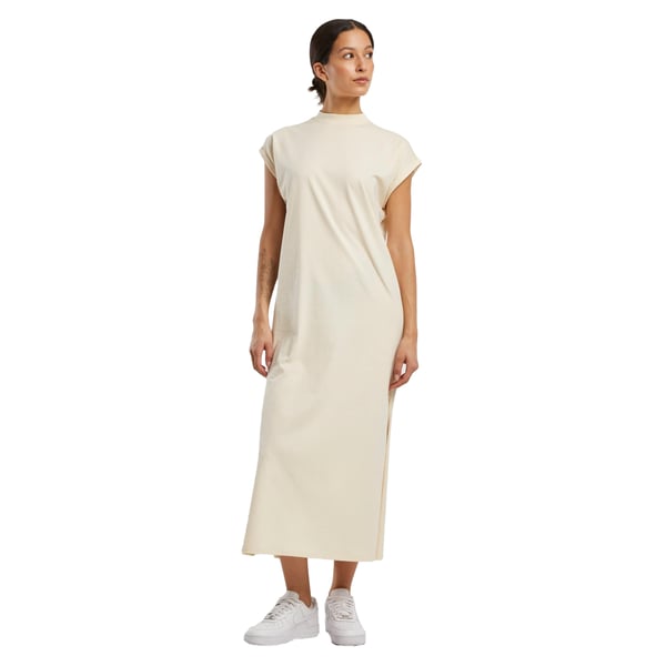 Build Your Brand Womens/Ladies Extended Shoulder Long Midi Dress