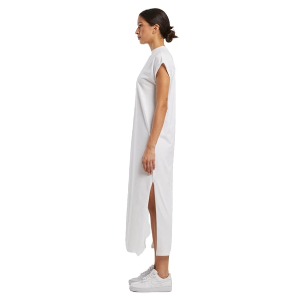 Build Your Brand Womens/Ladies Extended Shoulder Long Midi Dress