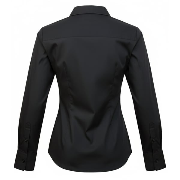 Premier Womens/Ladies Poplin Long-Sleeved Blouse