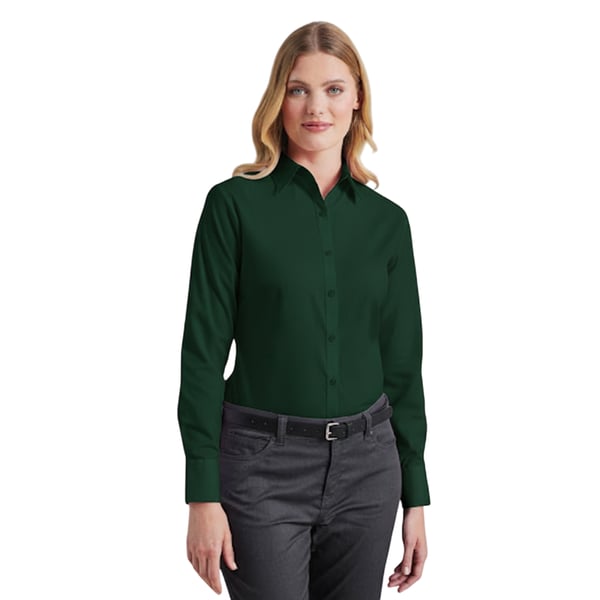Premier Womens/Ladies Poplin Long-Sleeved Blouse