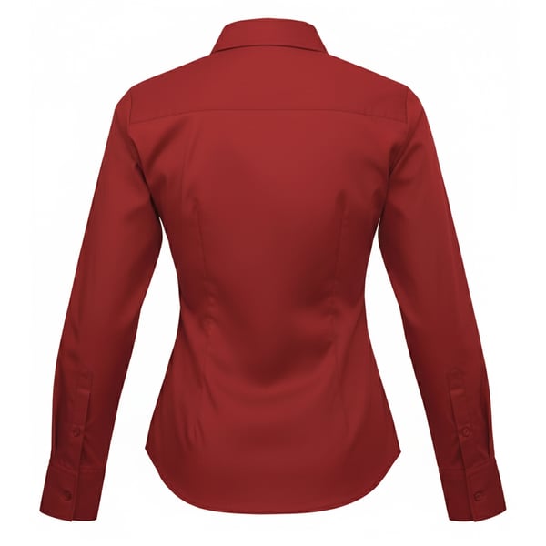 Premier Womens/Ladies Poplin Long-Sleeved Blouse