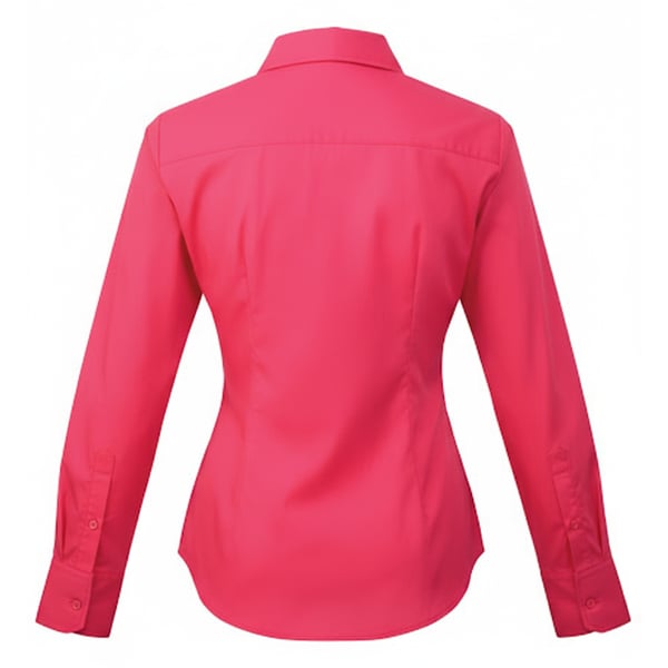Premier Womens/Ladies Poplin Long-Sleeved Blouse