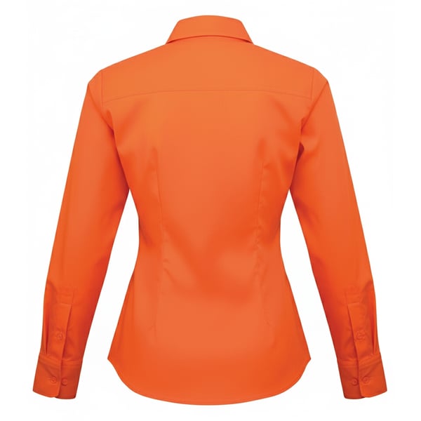 Premier Womens/Ladies Poplin Long-Sleeved Blouse