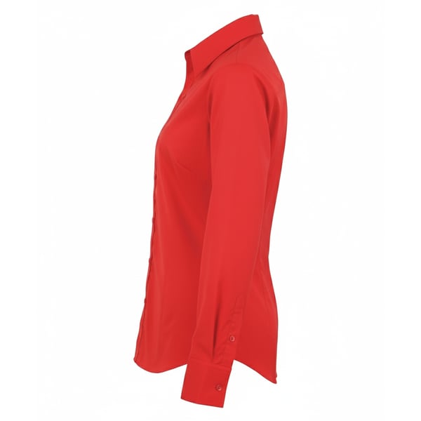 Premier Womens/Ladies Poplin Long-Sleeved Blouse
