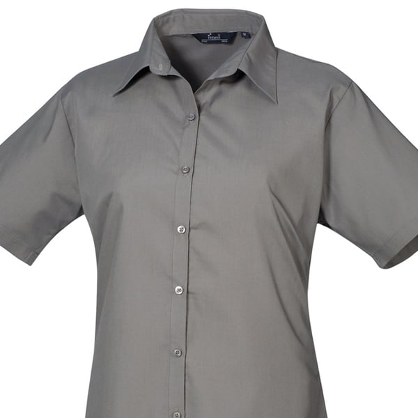 Premier Short Sleeve Poplin Blouse / Plain Work Shirt