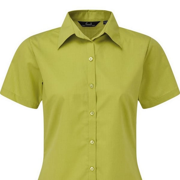 Premier Short Sleeve Poplin Blouse / Plain Work Shirt