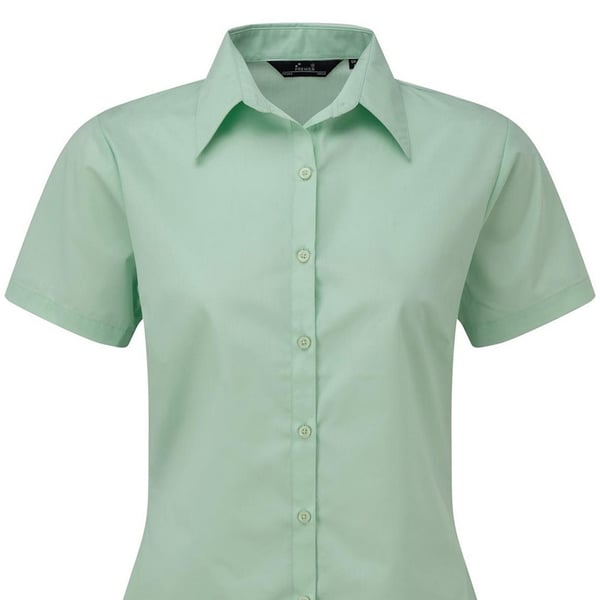 Premier Short Sleeve Poplin Blouse / Plain Work Shirt