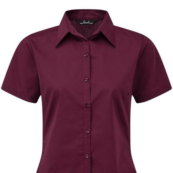 Premier Short Sleeve Poplin Blouse / Plain Work Shirt
