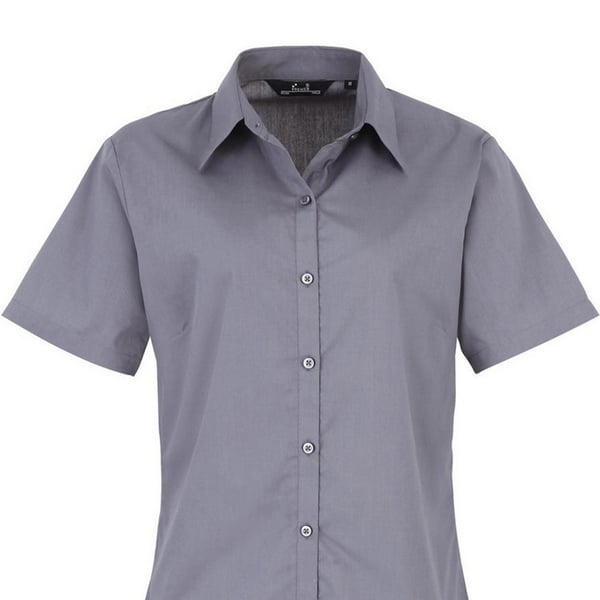 Premier Short Sleeve Poplin Blouse / Plain Work Shirt
