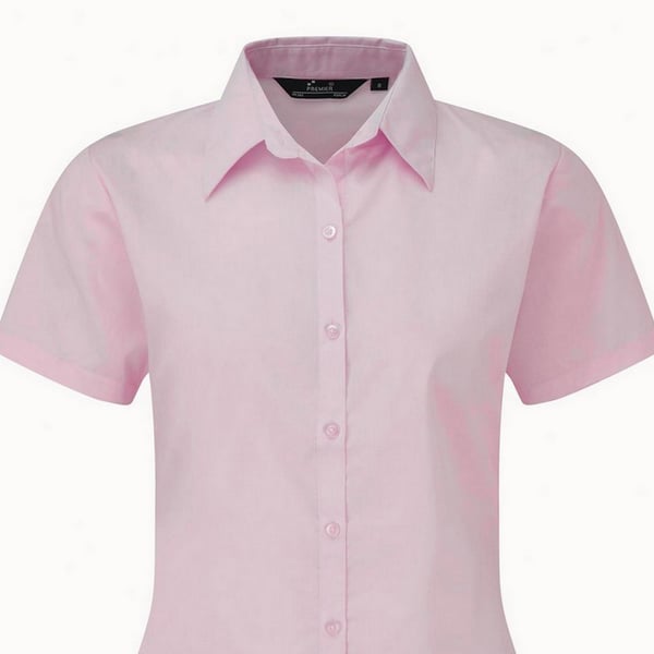 Premier Short Sleeve Poplin Blouse / Plain Work Shirt