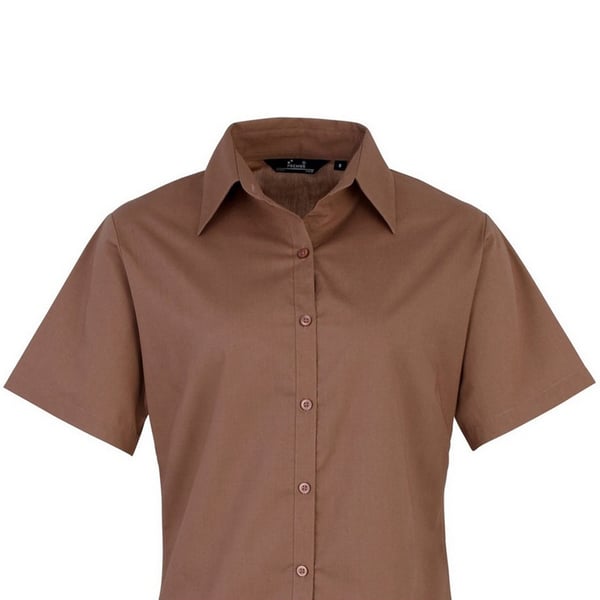 Premier Short Sleeve Poplin Blouse / Plain Work Shirt