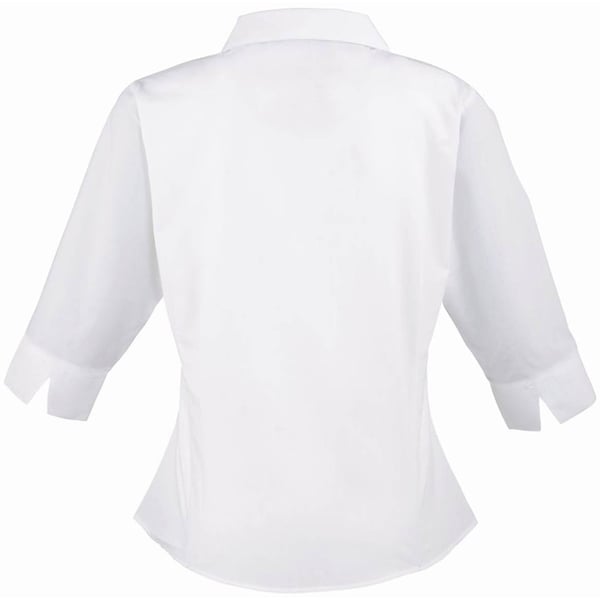 Premier Womens/Ladies Poplin 3/4 Sleeve Blouse