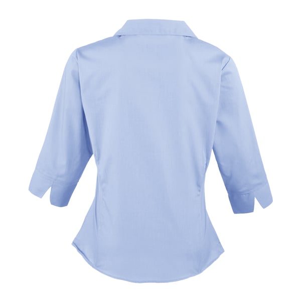 Premier Womens/Ladies Poplin 3/4 Sleeve Blouse