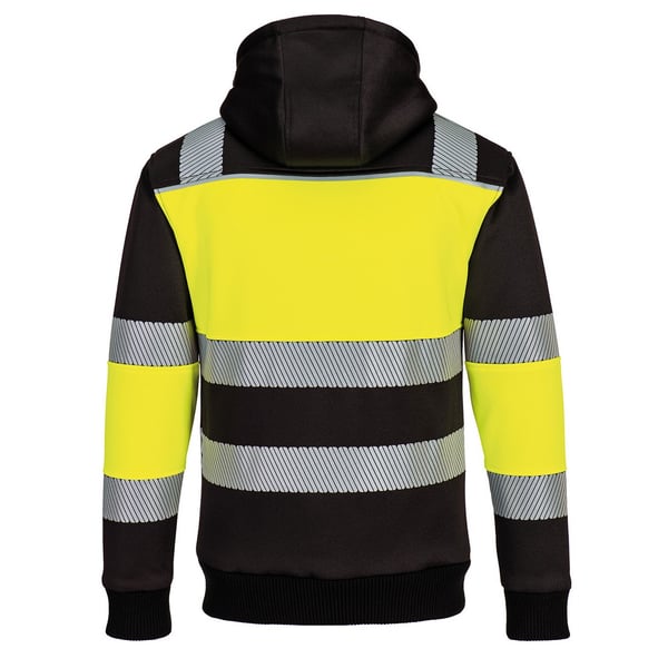 Portwest Mens PW3 Class 1 High-Vis Full Zip Hoodie
