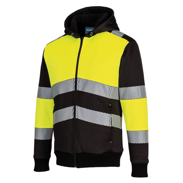 Portwest Mens PW3 Class 1 High-Vis Full Zip Hoodie