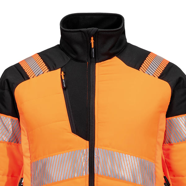 Portwest Womens/Ladies Hybrid Baffled Hi-Vis Jacket