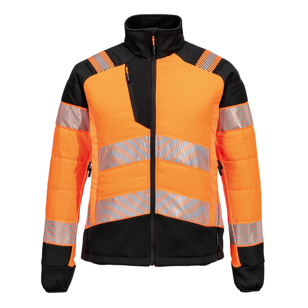 Portwest Womens/Ladies Hybrid Baffled Hi-Vis Jacket
