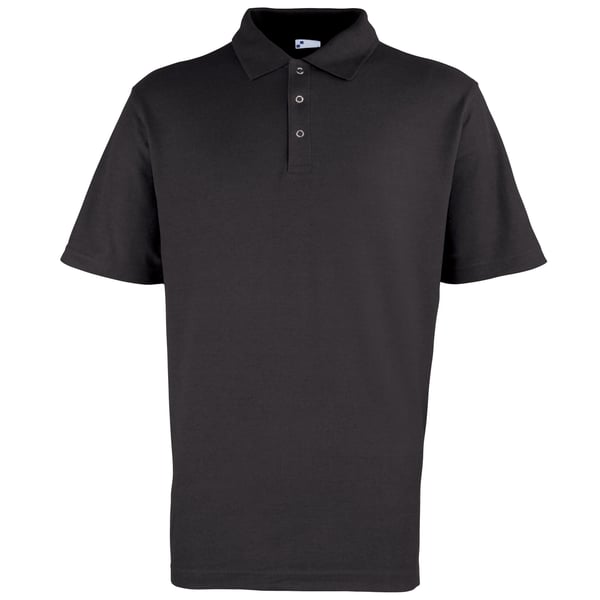 Premier Mens Stud Heavyweight Plain Pique Polo Shirt