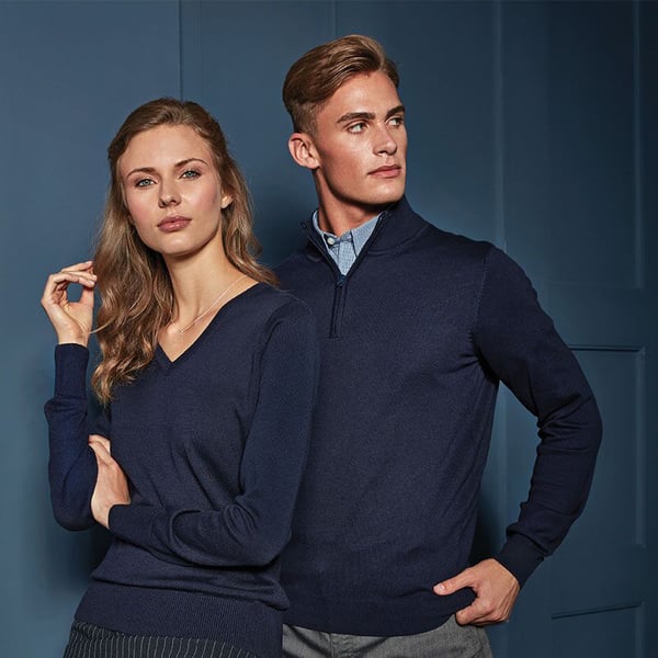 Premier Womens/Ladies V-Neck Knitted Sweater / Top