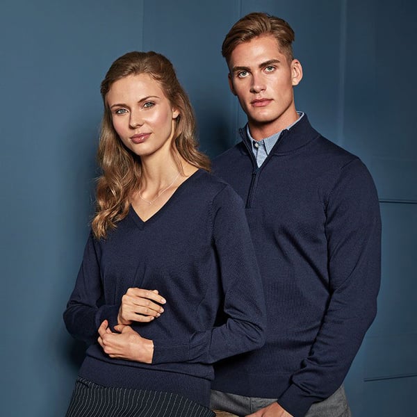 Premier Womens/Ladies V-Neck Knitted Sweater / Top