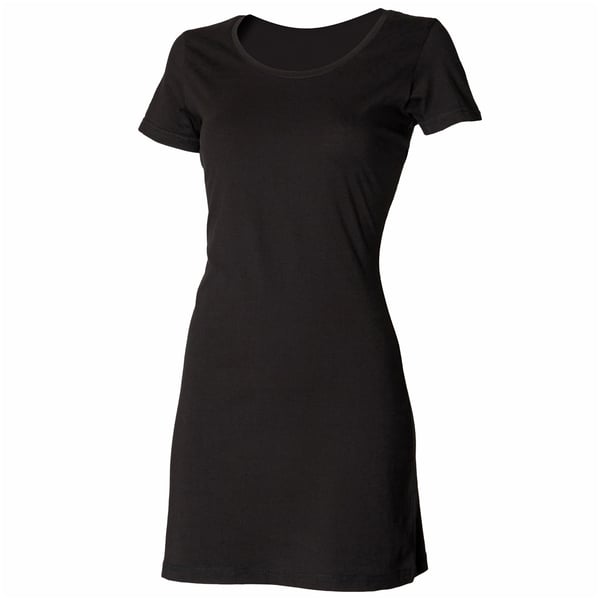 Skinni Fit Ladies/Womens Scoop Neck T-Shirt Dress
