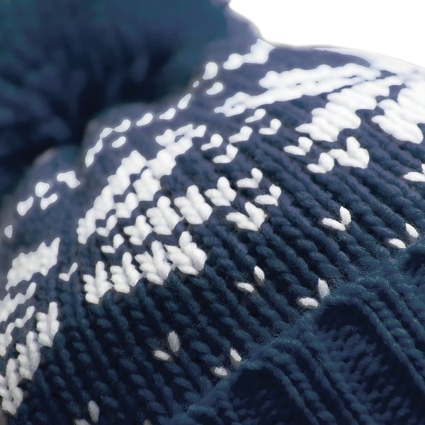 Beechfield Unisex Fair Isle Snowstar Winter Beanie Hat