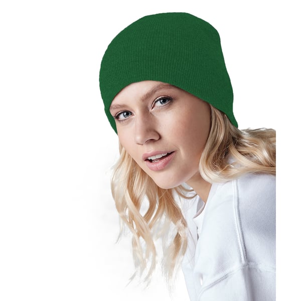 Beechfield Enfärgad Stickad Vintermössa