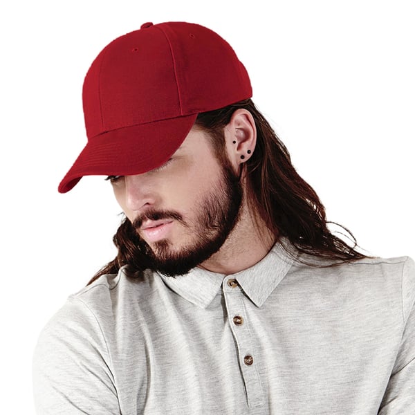 Beechfield Unisex Pro-Style Heavy Brushed Cotton Baseball Cap / Headwear