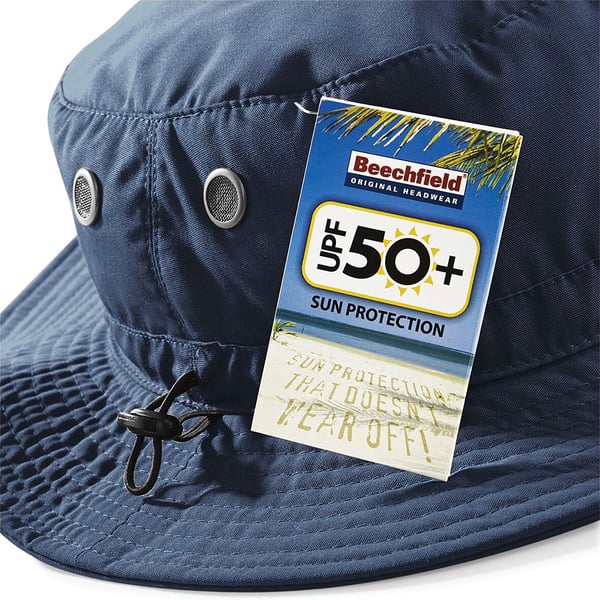 Beechfield Sommer Cargo Bucket Hat / Hovedbeklædning (UPF50 beskyttelse)