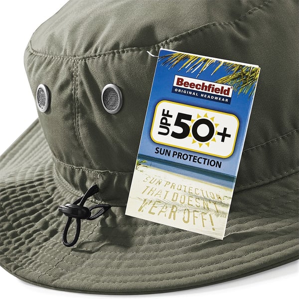 Beechfield Sommer Cargo Bucket Hat / Hovedbeklædning (UPF50 beskyttelse)